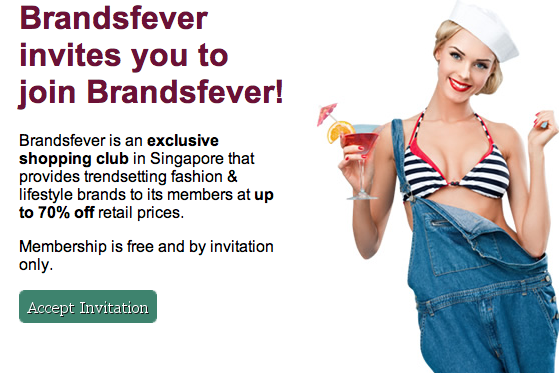 New Sample Sale Site from Singapore Brands Fever Invite