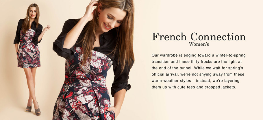 French Connection Apparel for Men and Women today on Ruelala French Connection Apparel for Men and Women today on Ruelala